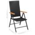 vidaXL 5 Piece Garden Dining Set Black and Brown - Image 11