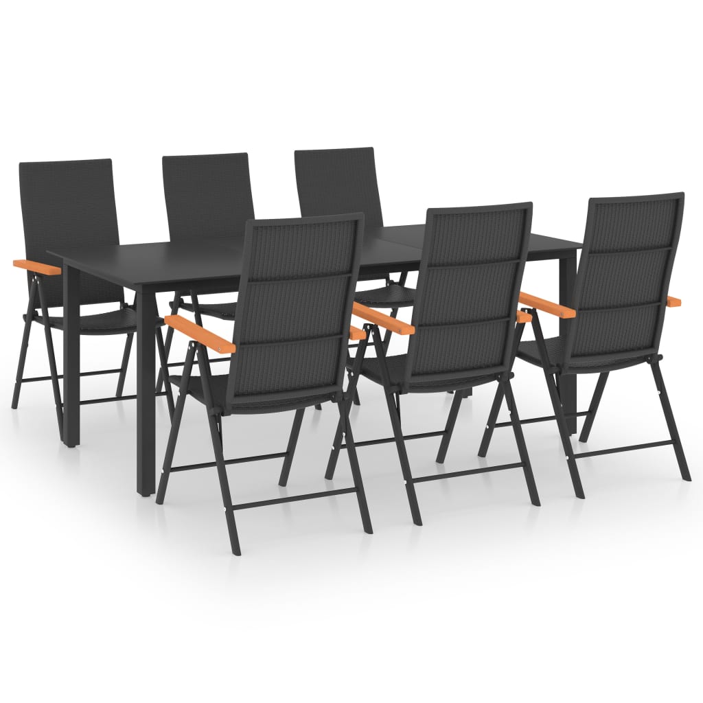 8720286228401_a_en_hd_1 vidaXL 7 Piece Garden Dining Set Black and Brown - Image 2