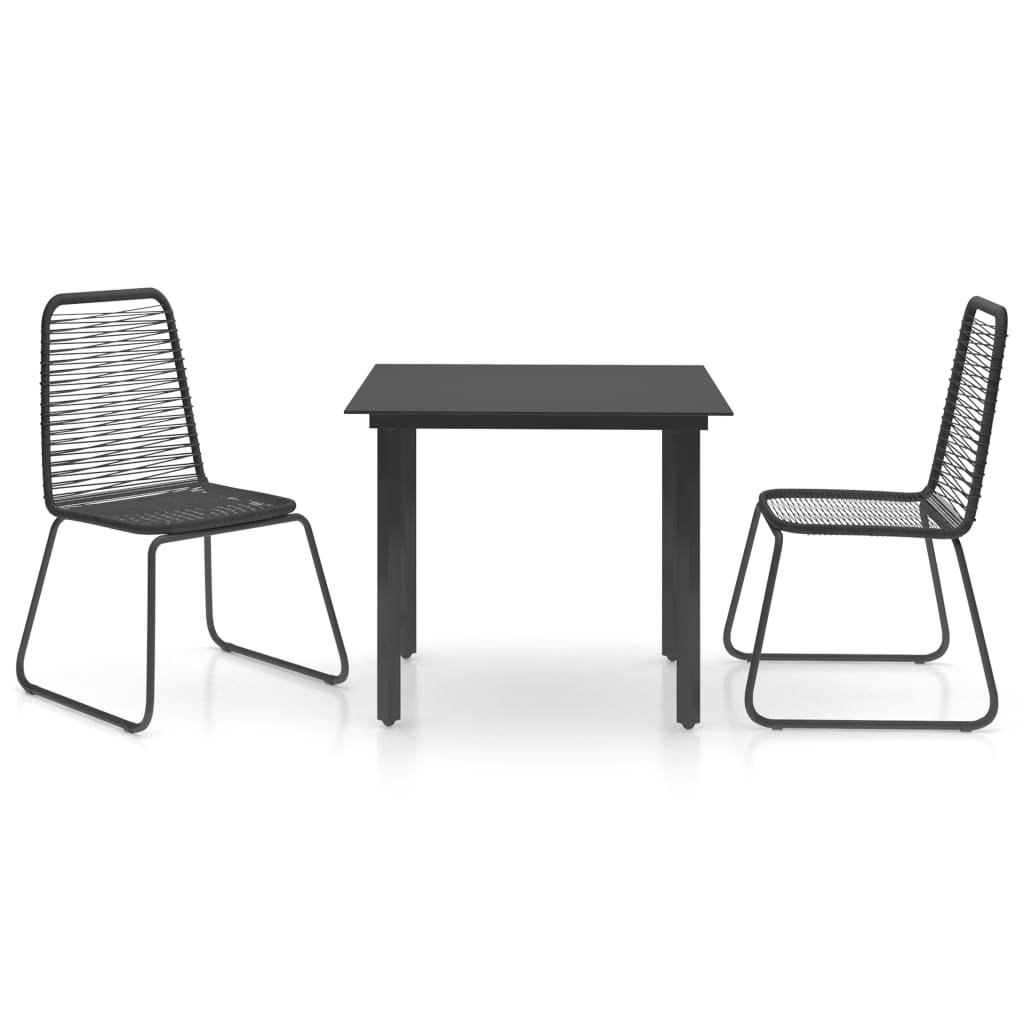 8720286228968_a_en_hd_1 vidaXL 3 Piece Garden Dining Set PVC Rattan Black - Image 2