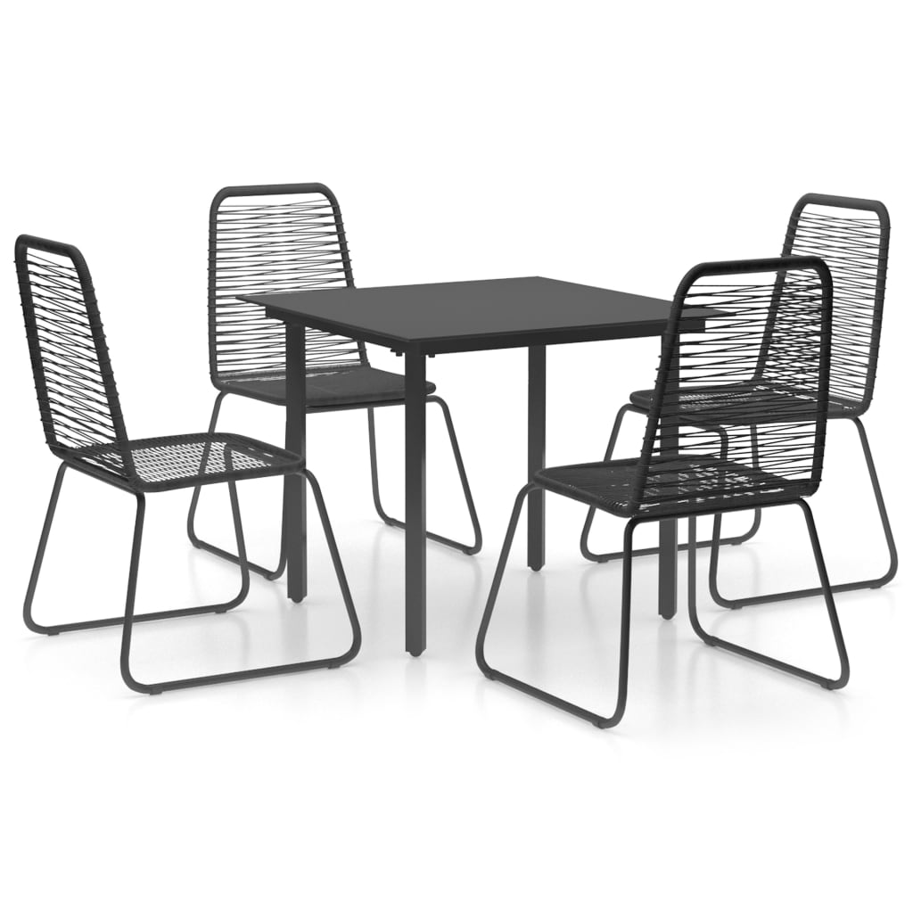 8720286228975_a_en_hd_1 vidaXL 5 Piece Garden Dining Set PVC Rattan Black - Image 2