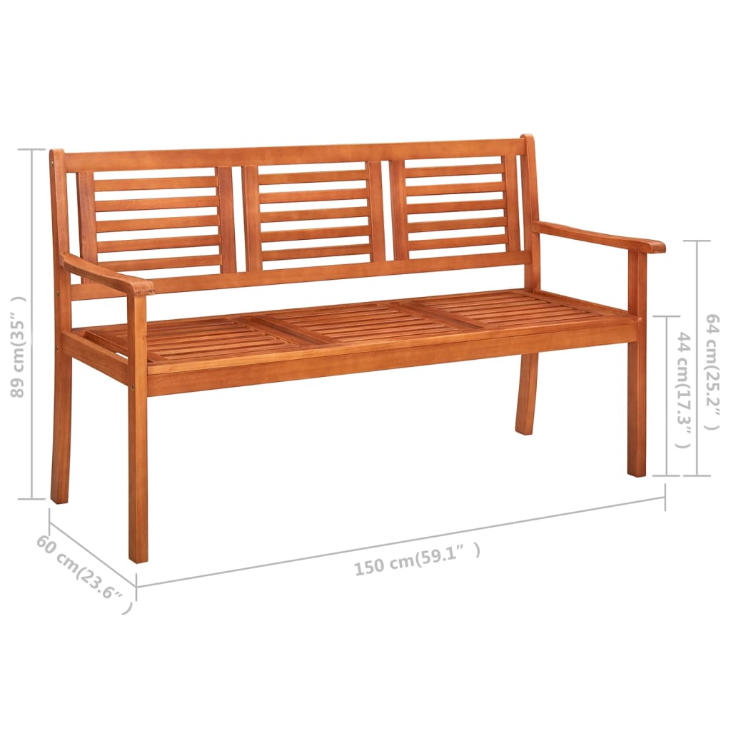 8720286233894_g_en_hd_9 vidaXL 3-Seater Garden Bench with Cushion 150 cm Solid Eucalyptus Wood - Image 10