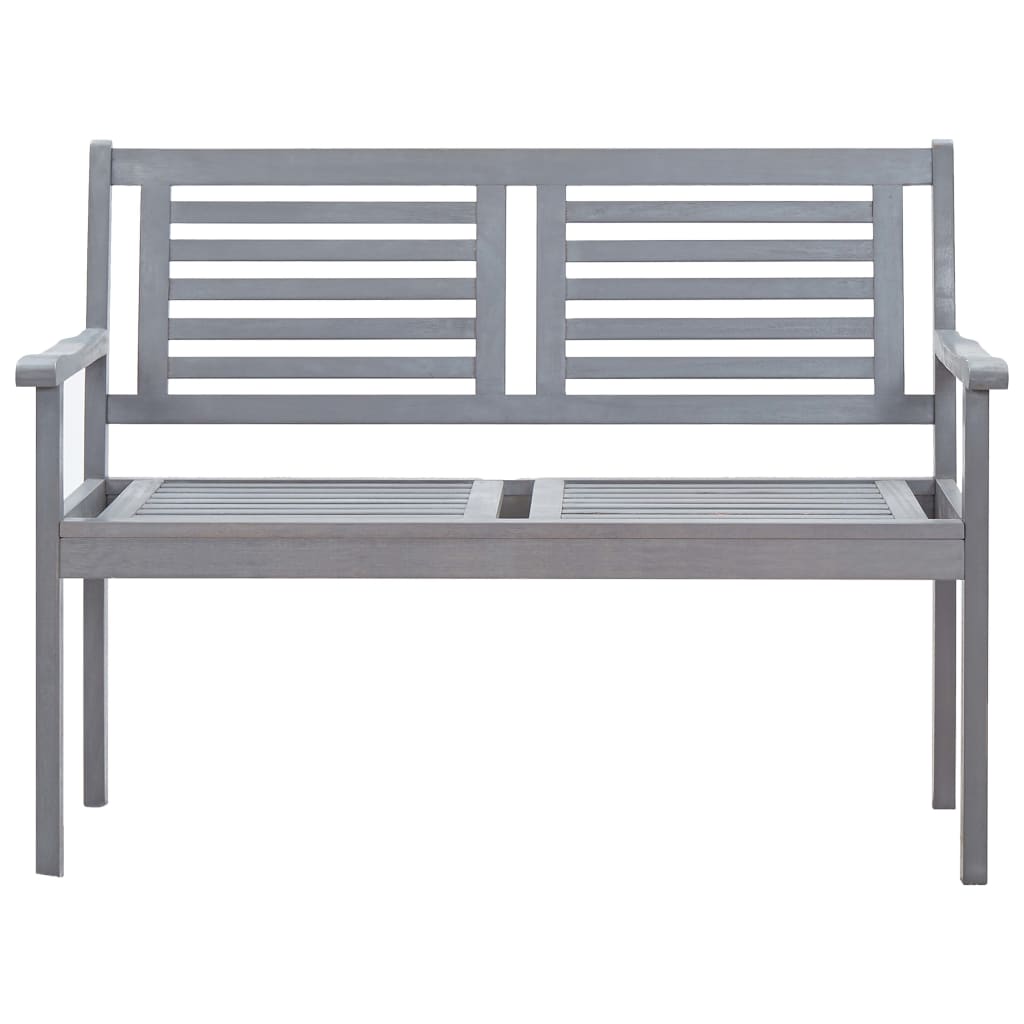 8720286234181_g_en_hd_2 vidaXL 2-Seater Garden Bench with Cushion 120 cm Grey Eucalyptus Wood - Image 3