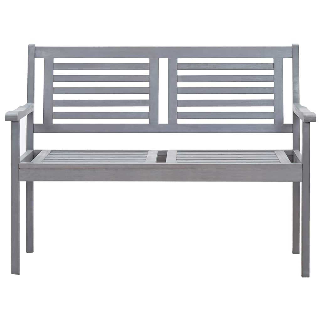 8720286234198_g_en_hd_2 vidaXL 2-Seater Garden Bench with Cushion 120 cm Grey Eucalyptus Wood - Image 3