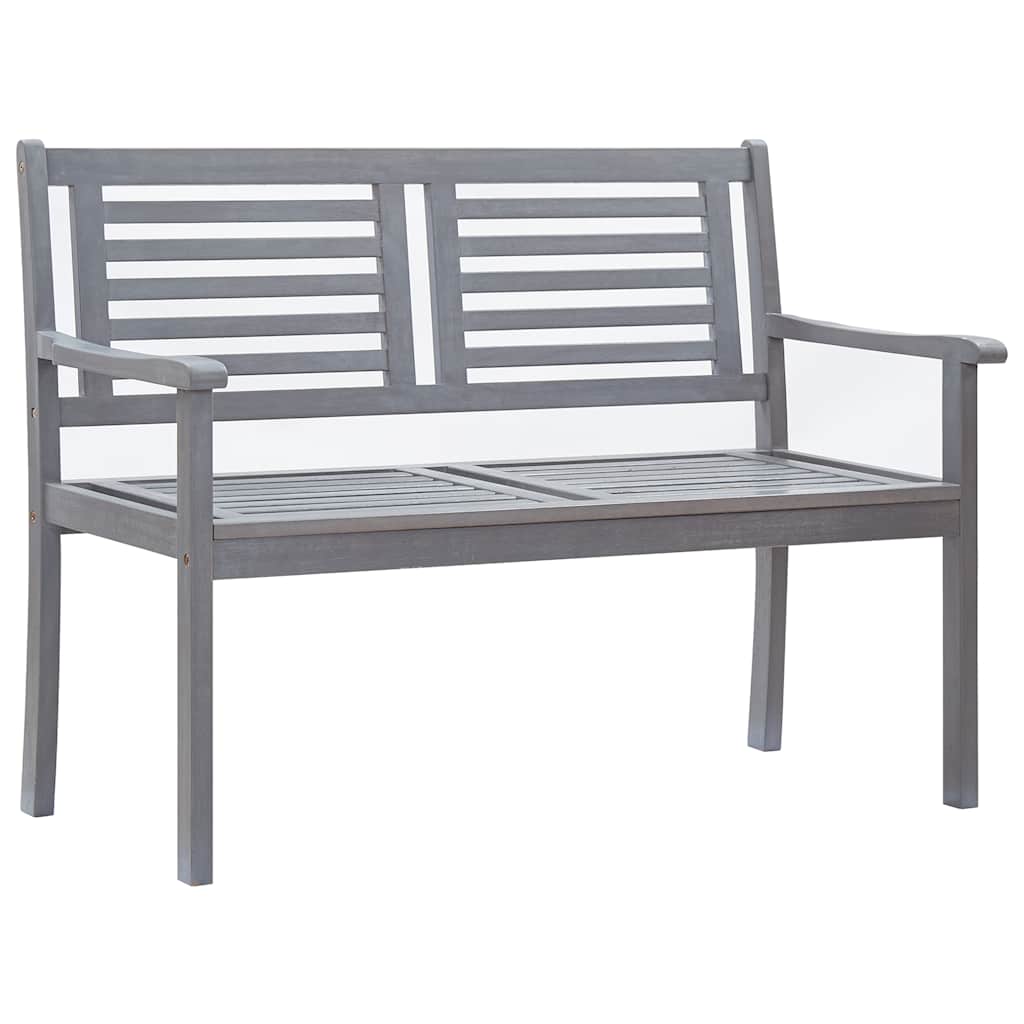 8720286234235_g_en_hd_1 vidaXL 2-Seater Garden Bench with Cushion 120 cm Grey Eucalyptus Wood - Image 2