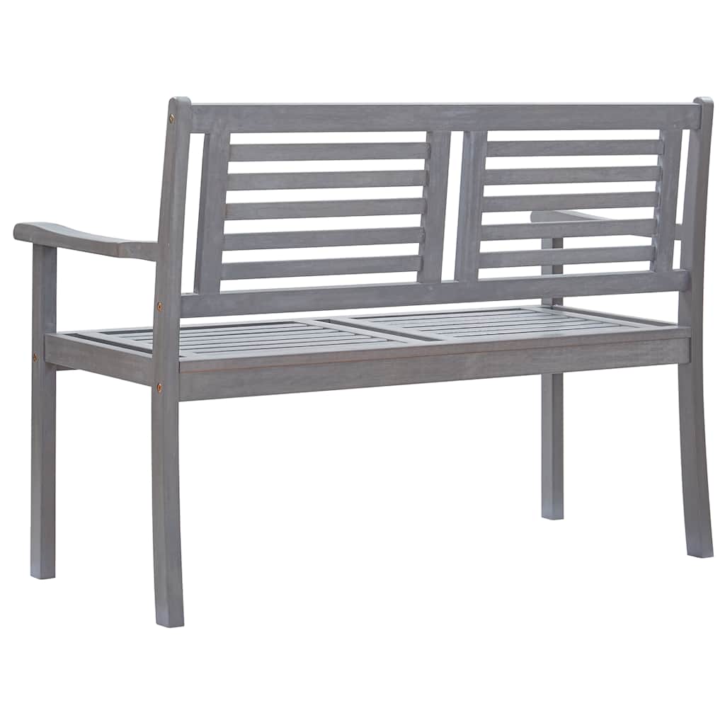 8720286234235_g_en_hd_3 vidaXL 2-Seater Garden Bench with Cushion 120 cm Grey Eucalyptus Wood - Image 4