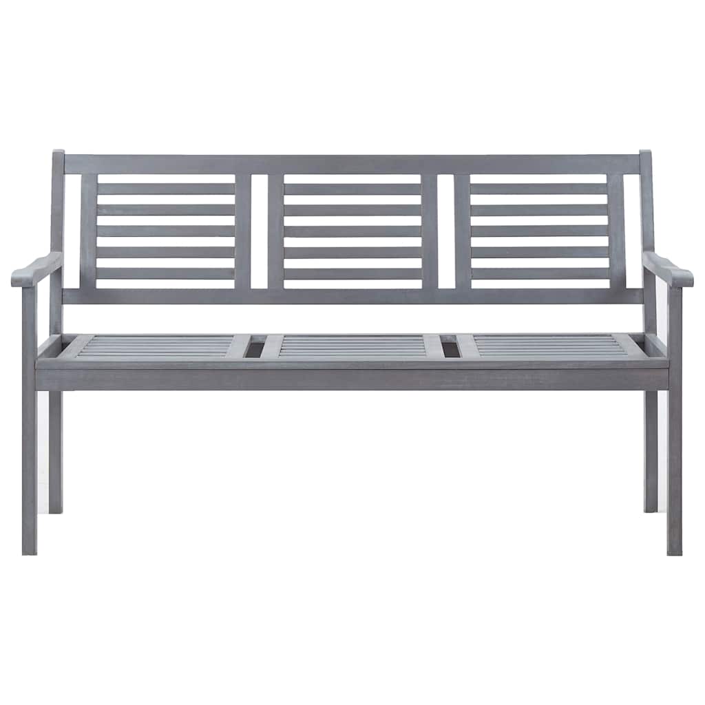 8720286234440_g_en_hd_2 vidaXL 3-Seater Garden Bench with Cushion 150 cm Grey Eucalyptus Wood - Image 3