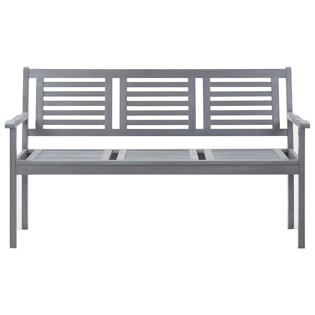 8720286234457_g_en_hd_2 vidaXL 3-Seater Garden Bench with Cushion 150 cm Grey Eucalyptus Wood - Image 3