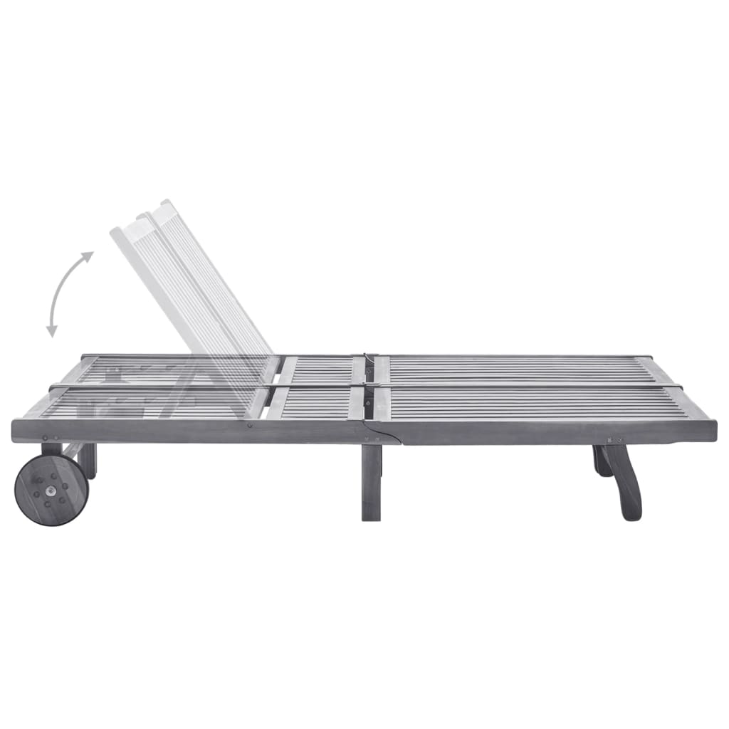 8720286237830_g_en_hd_2 vidaXL 2-Person Garden Sun Lounger with Cushion Grey Solid Acacia Wood - Image 3