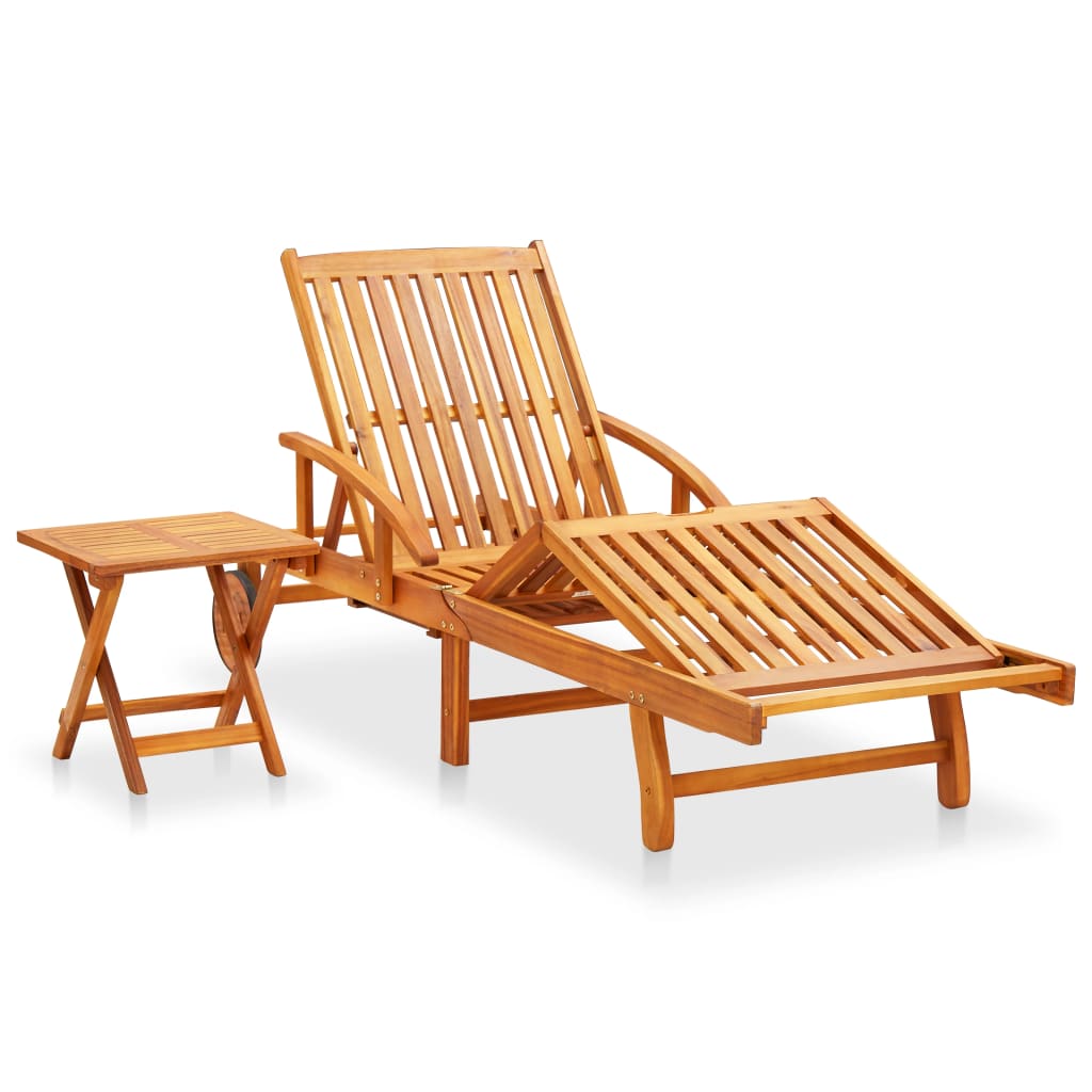 8720286240113_g_en_hd_1 vidaXL Garden Sun Lounger with Table and Cushion Solid Wood Acacia - Image 2