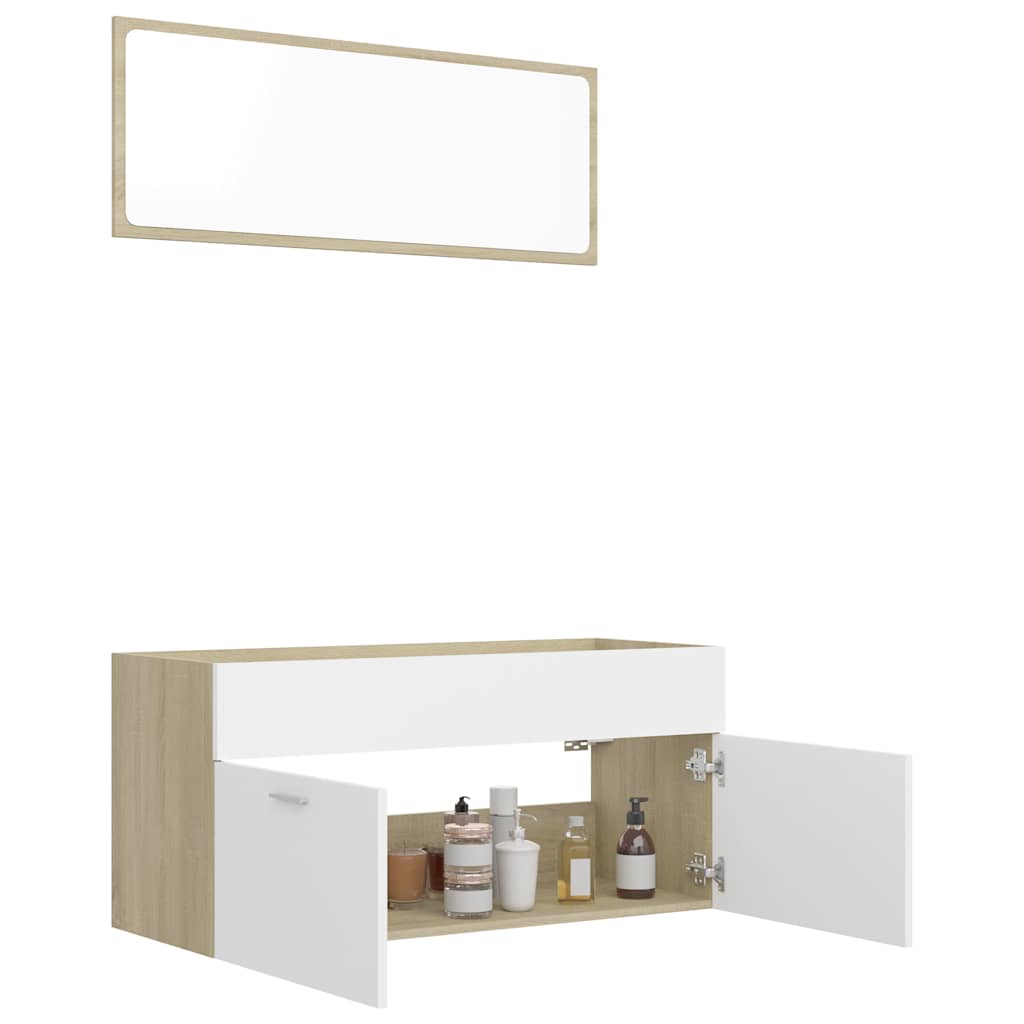 8720286242995_g_en_hd_2 vidaXL 2 Piece Bathroom Furniture Set White and Sonoma Oak Engineered Wood - Image 4