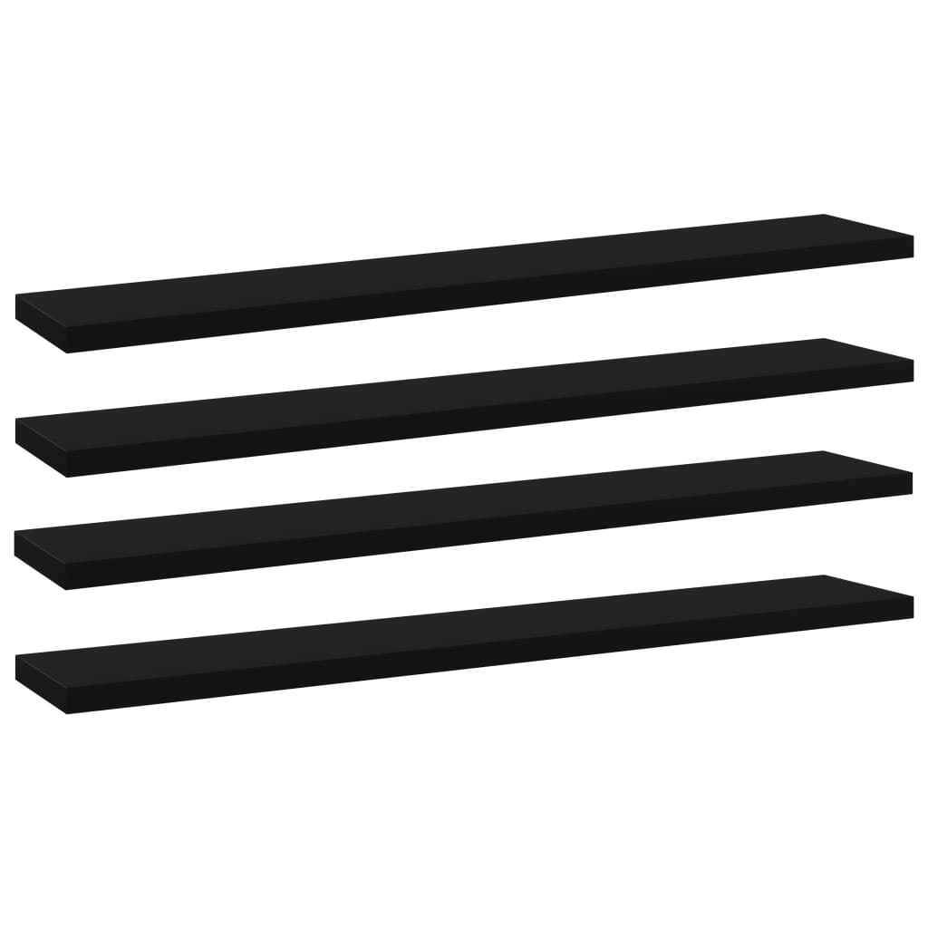 8720286244579_a_en_hd_1 vidaXL Bookshelf Boards 4 pcs Black 60x10x1.5 cm Engineered Wood - Image 1