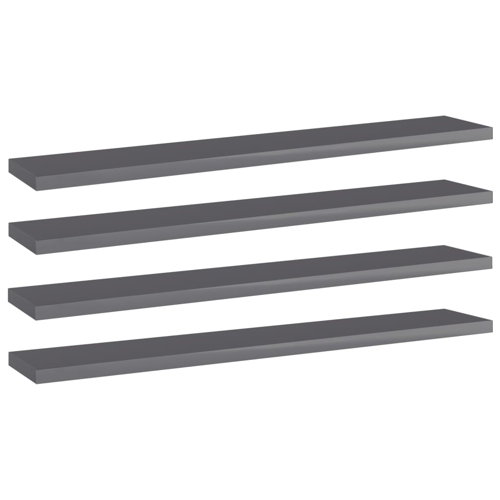 8720286244692_a_en_hd_1 vidaXL Bookshelf Boards 4 pcs High Gloss Grey 60x10x1.5 cm Engineered Wood - Image 1