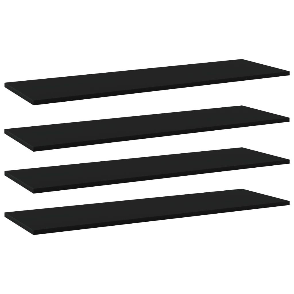 8720286246498_a_en_hd_1 vidaXL Bookshelf Boards 4 pcs Black 100x30x1.5 cm Engineered Wood - Image 1