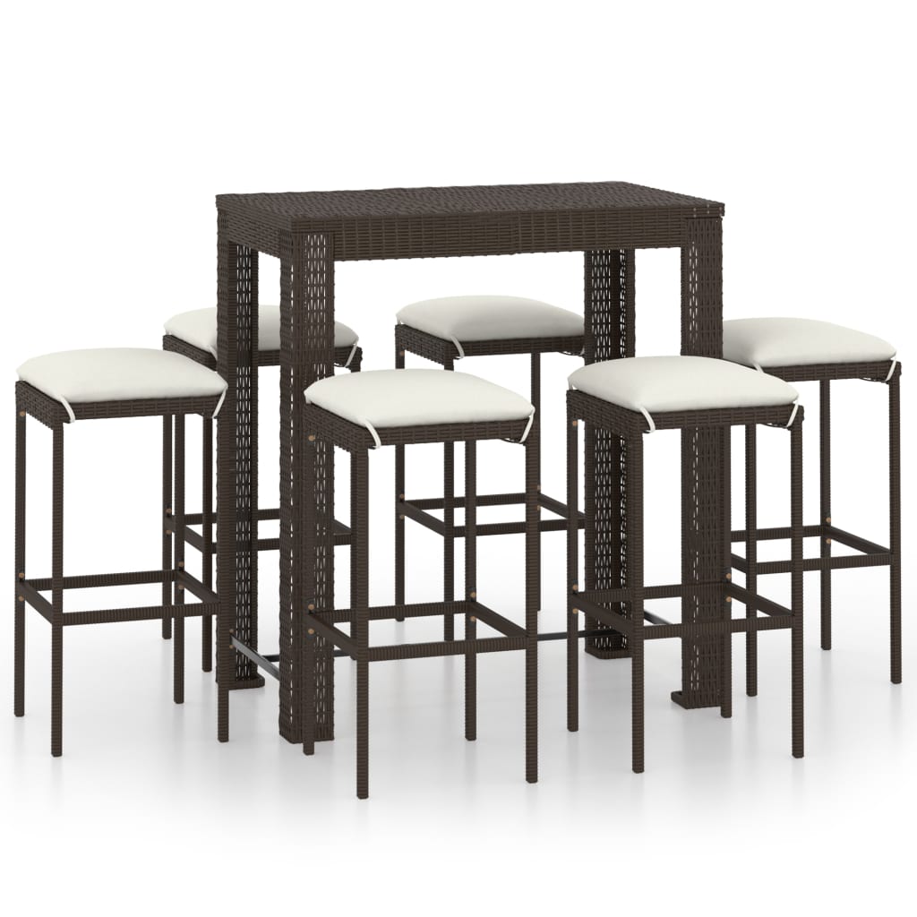 8720286247181_a_en_hd_1 vidaXL 7 Piece Garden Bar Set with Cushions Poly Rattan Brown - Image 2