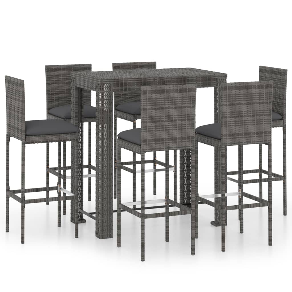 8720286247341_a_en_hd_1 vidaXL 7 Piece Outdoor Bar Set with Cushions Poly Rattan Grey - Image 2