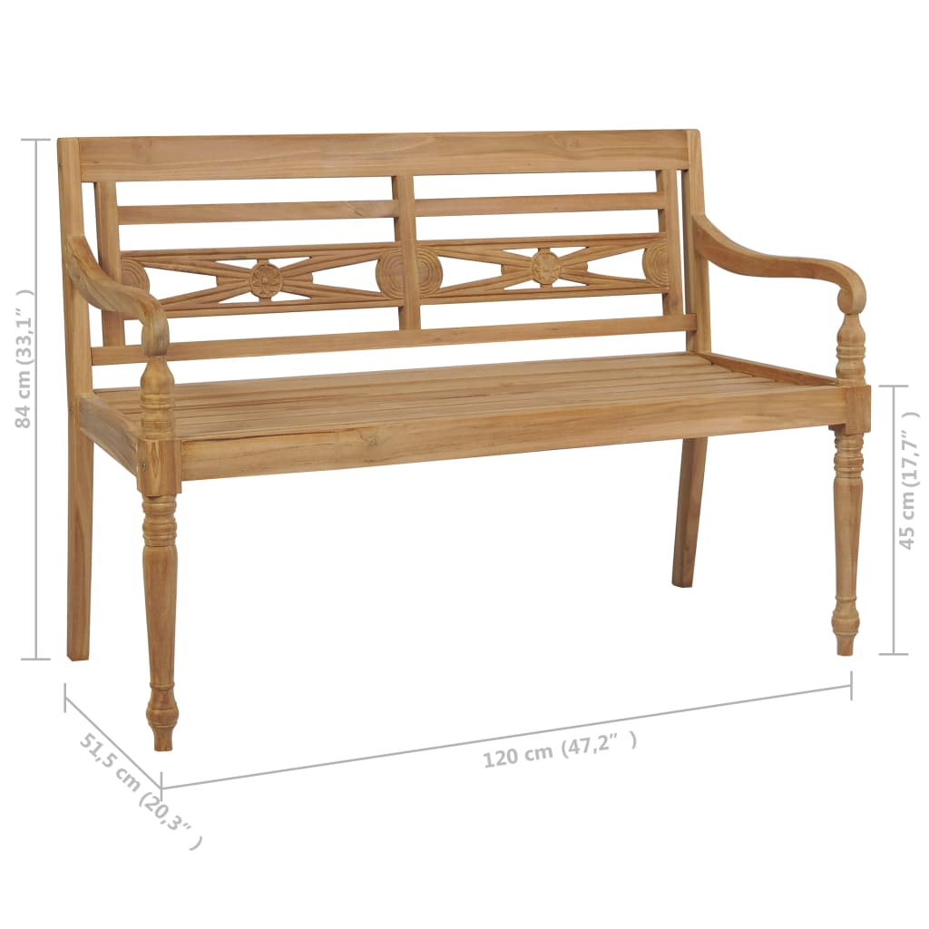 8720286260807_g_en_hd_8 vidaXL Batavia Bench with Cream Cushion 120 cm Solid Teak Wood - Image 9