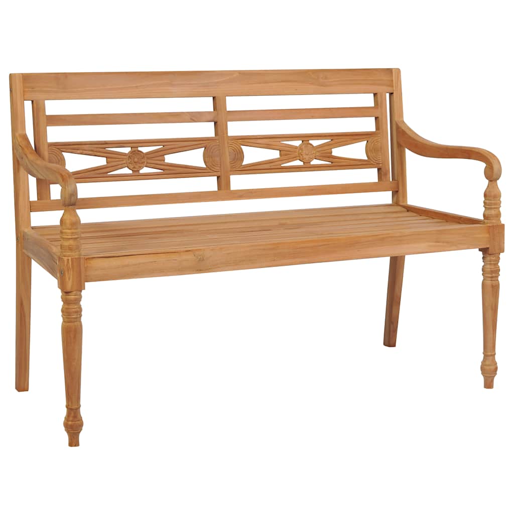 8720286260869_g_en_hd_1 vidaXL Batavia Bench with Taupe Cushion 120 cm Solid Teak Wood - Image 2