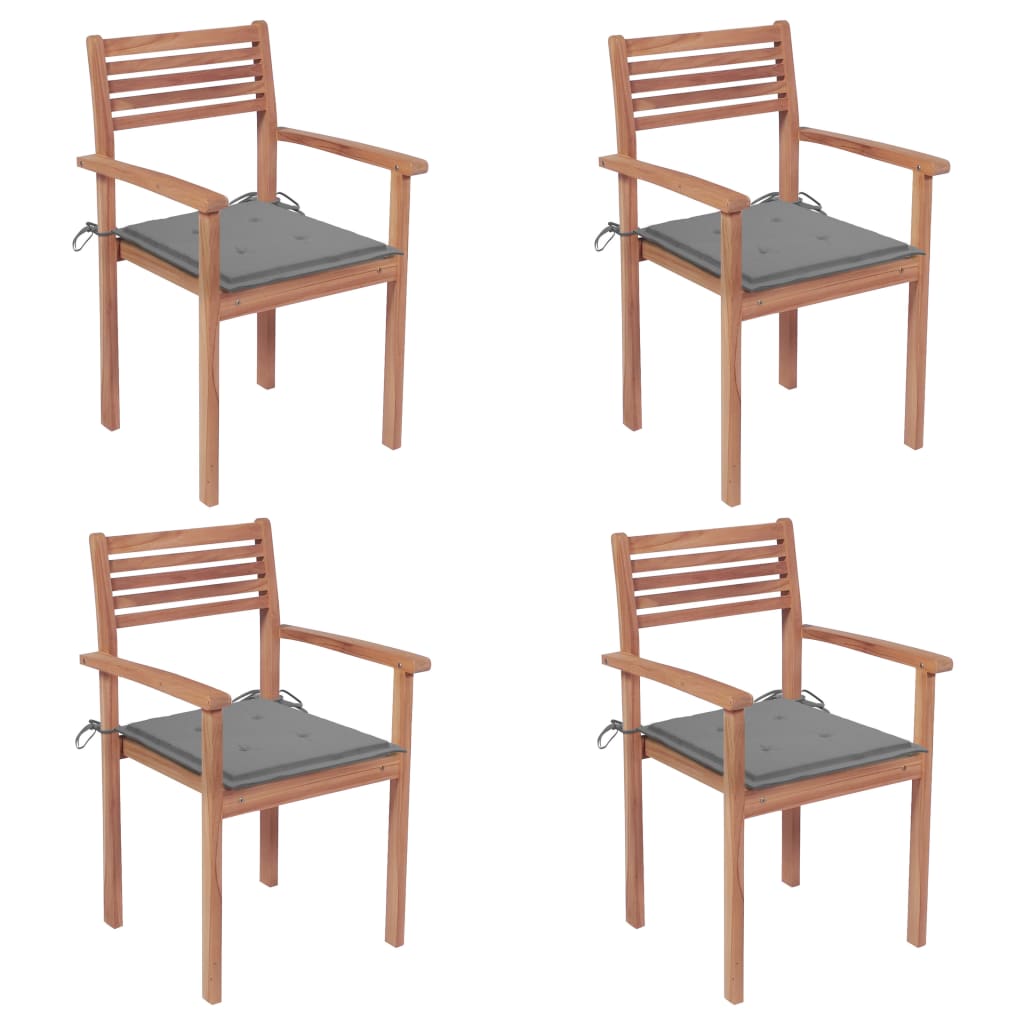8720286262146_a_en_hd_1 vidaXL Garden Chairs 4 pcs with Grey Cushions Solid Teak Wood - Image 1