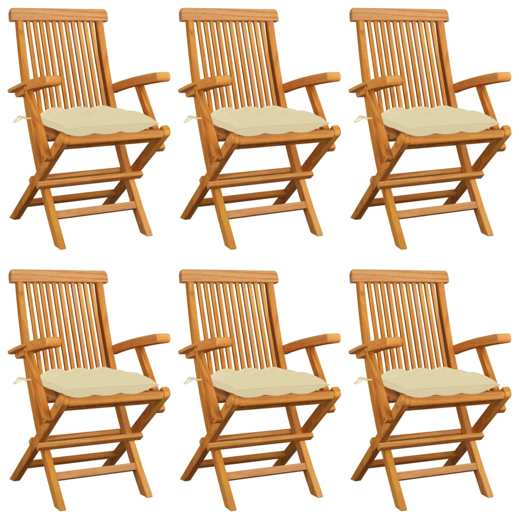 8720286264829_a_en_hd_1 vidaXL Garden Chairs with Cream White Cushions 6 pcs Solid Teak Wood - Image 1