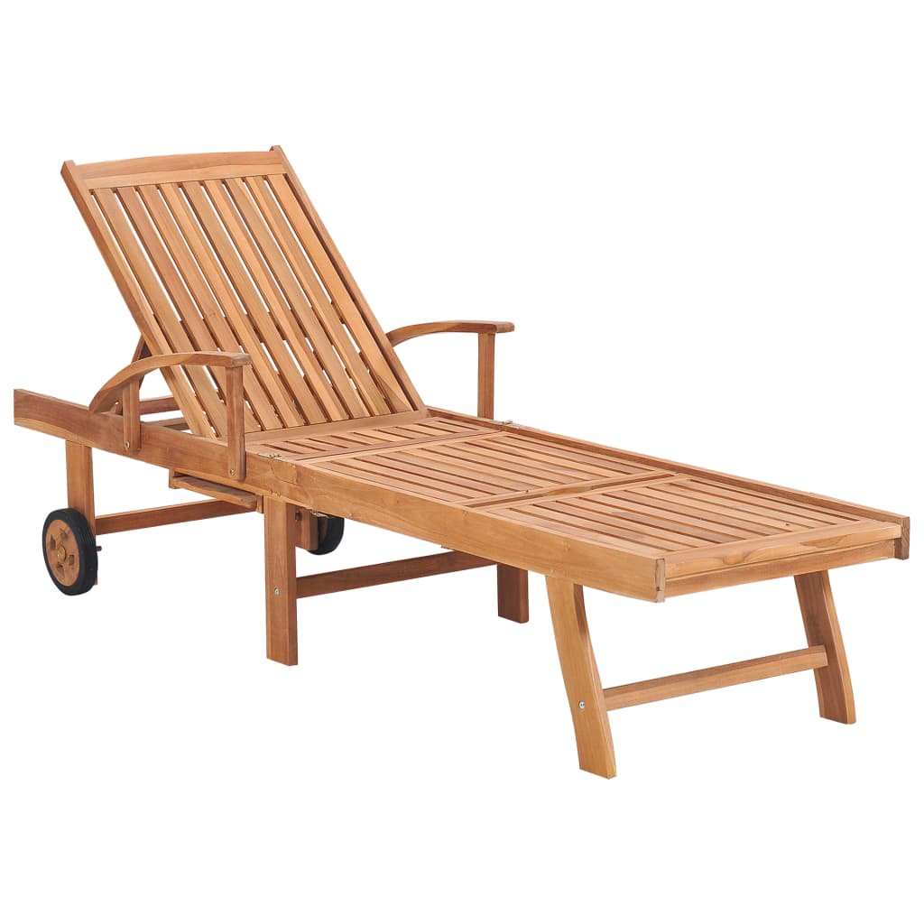 8720286269343_g_en_hd_1 vidaXL Sun Lounger with Blue Cushion Solid Teak Wood - Image 2