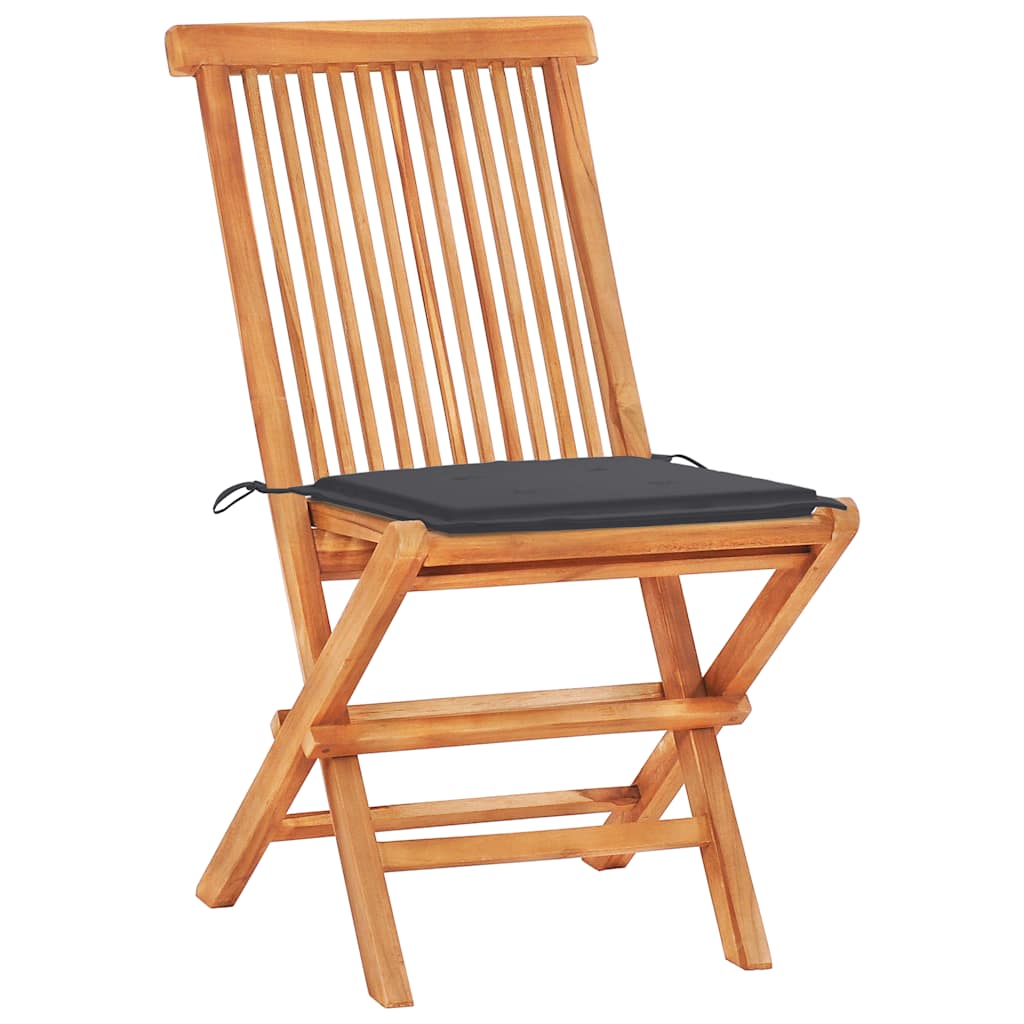 8720286271490_g_en_hd_4 vidaXL 3 Piece Bistro Set with Anthracite Cushions Solid Teak Wood - Image 5