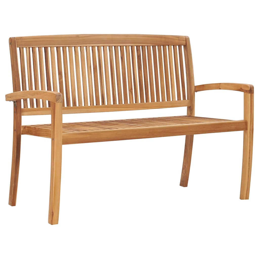 8720286272039_g_en_hd_1 vidaXL Stacking Garden Bench with Cushion 128.5 cm Solid Teak Wood - Image 2