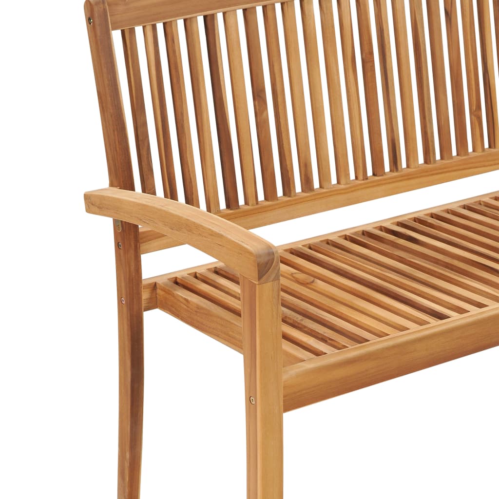 8720286272053_g_en_hd_3 vidaXL Stacking Garden Bench with Cushion 128.5 cm Solid Teak Wood - Image 4