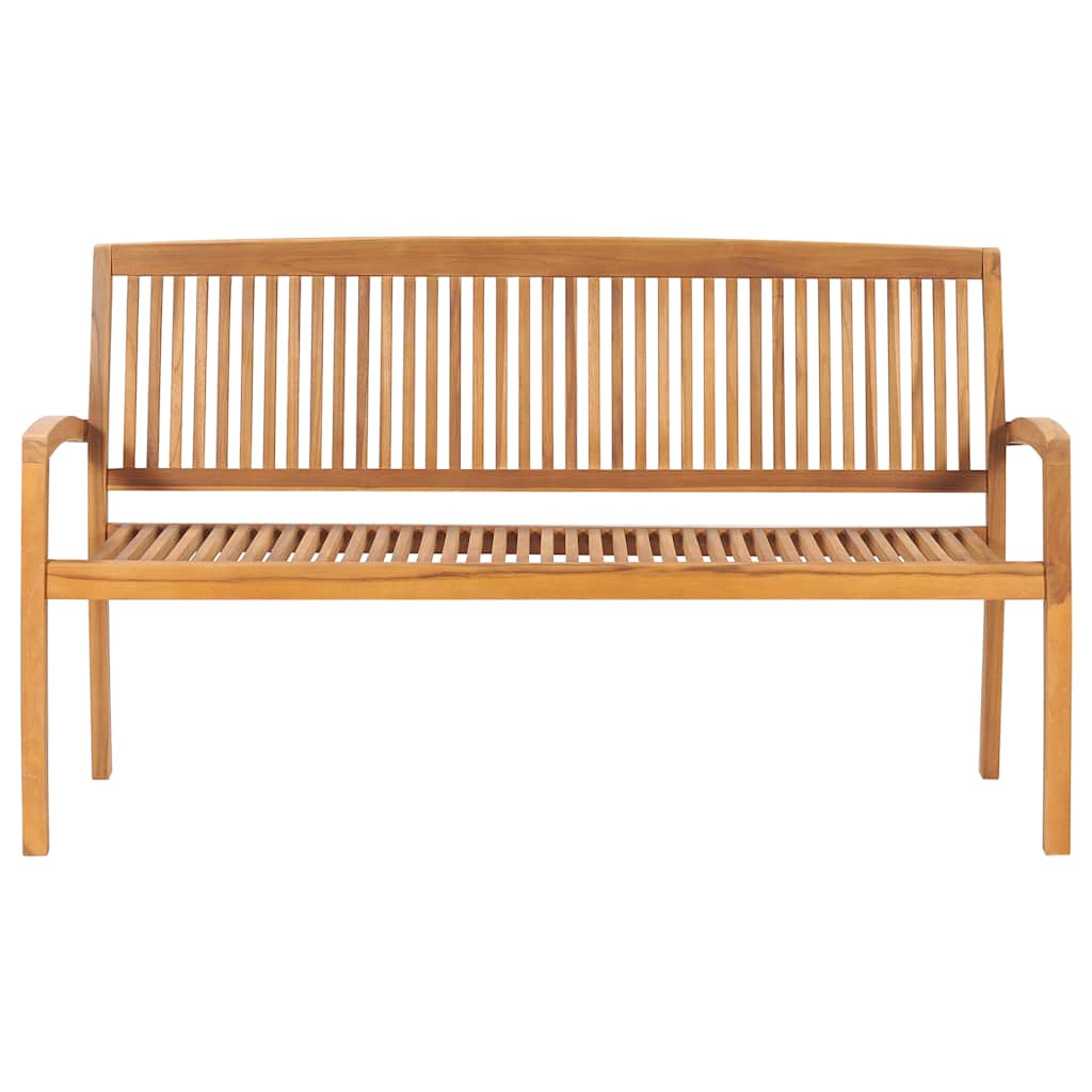 8720286272312_g_en_hd_2 vidaXL Stacking Garden Bench with Cushion 159 cm Solid Teak Wood - Image 3