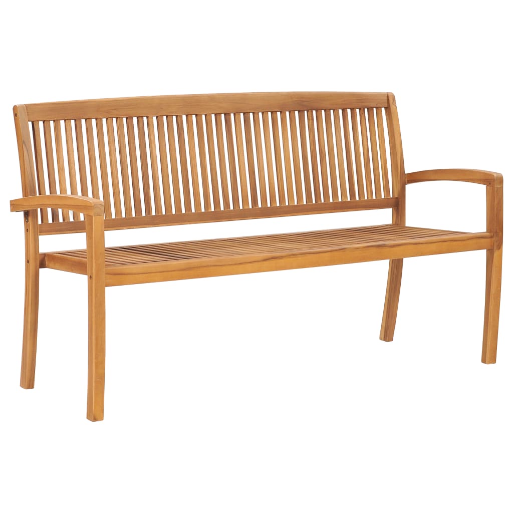 8720286272459_g_en_hd_5 vidaXL Stacking Garden Bench with Cushion 159 cm Solid Teak Wood - Image 6