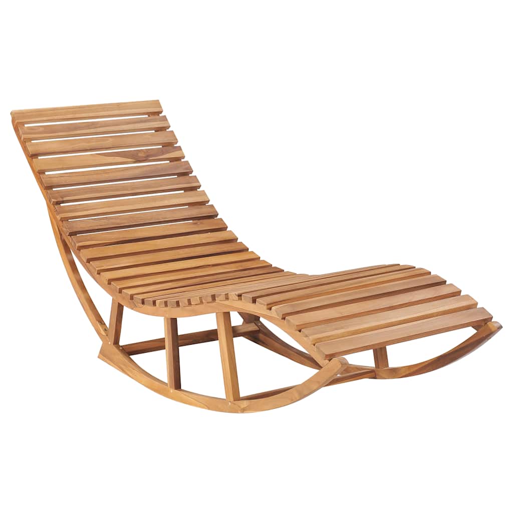 8720286272596_g_en_hd_1 vidaXL Rocking Sun Lounger with Cushion Solid Teak Wood - Image 2