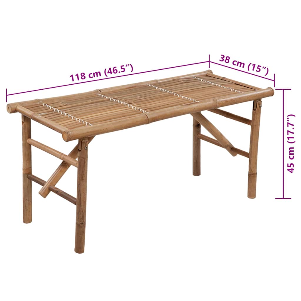 8720286277768_g_en_hd_7 vidaXL Folding Garden Bench with Cushion 118 cm Bamboo - Image 8