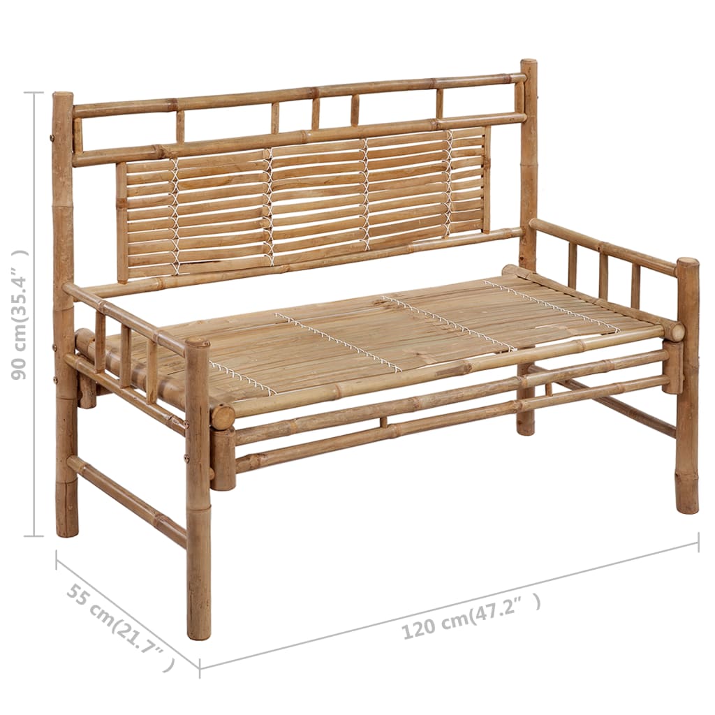 8720286278239_g_en_hd_9 vidaXL Garden Bench with Cushion 120 cm Bamboo - Image 10