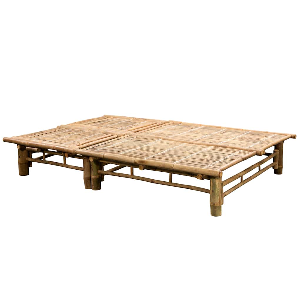 8720286278727_g_en_hd_4 vidaXL 2-Person Sun Lounger with Cushions Bamboo - Image 5