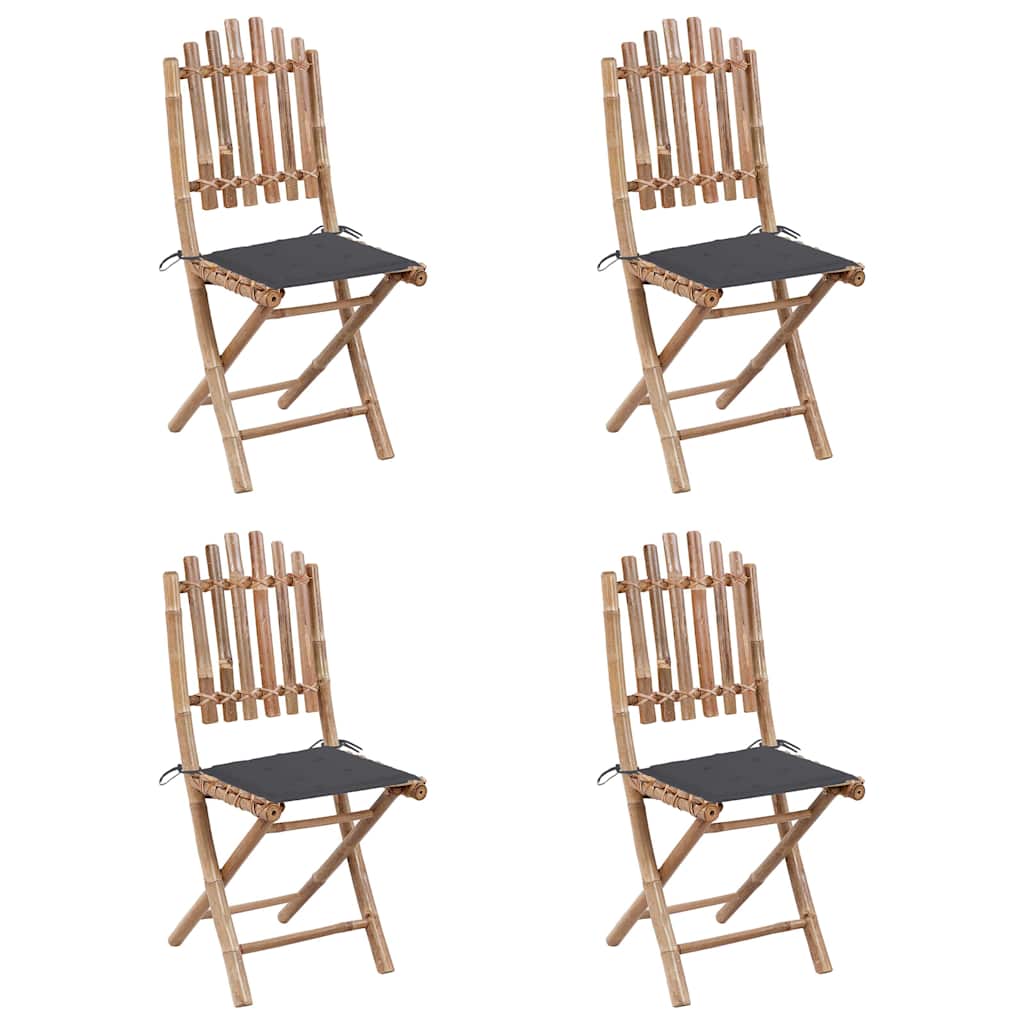 8720286278840_g_en_hd_1 vidaXL 5 Piece Folding Outdoor Dining Set with Cushions Bamboo - Image 2