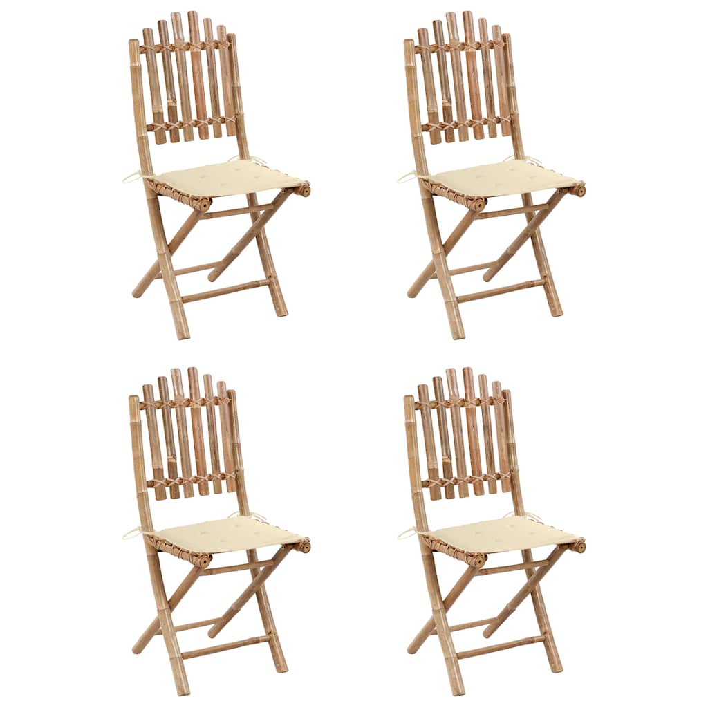8720286278864_g_en_hd_1 vidaXL 5 Piece Folding Outdoor Dining Set with Cushions Bamboo - Image 2