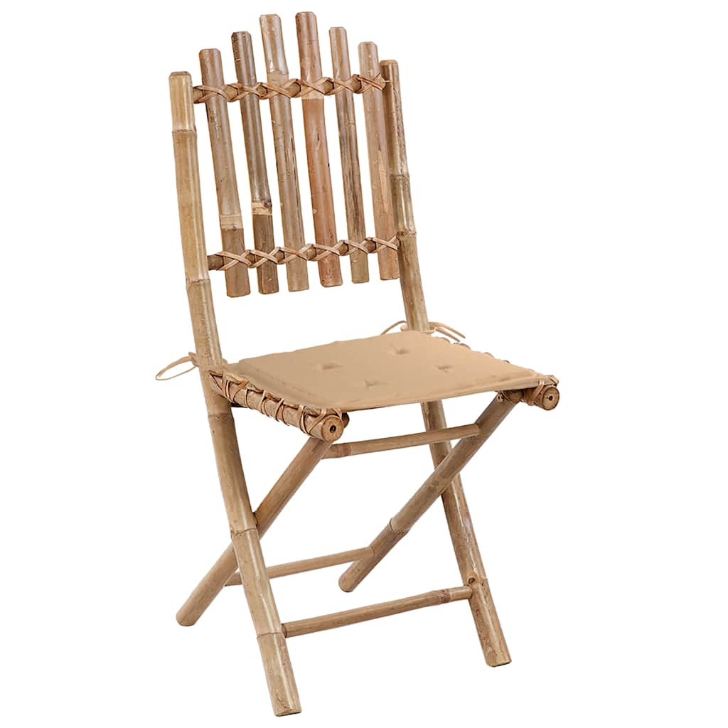 8720286278871_g_en_hd_2 vidaXL 5 Piece Folding Outdoor Dining Set with Cushions Bamboo - Image 3