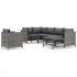 vidaXL 7 Piece Garden Lounge Set with Cushions Poly Rattan Grey - Image 2