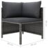 vidaXL 9 Piece Garden Lounge Set with Cushions Poly Rattan Grey - Image 10