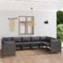 vidaXL 9 Piece Garden Lounge Set with Cushions Poly Rattan Grey
