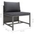 vidaXL 10 Piece Garden Lounge Set with Cushions Poly Rattan Grey - Image 12