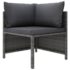 vidaXL 10 Piece Garden Lounge Set with Cushions Poly Rattan Grey - Image 6