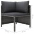 vidaXL 10 Piece Garden Lounge Set with Cushions Poly Rattan Grey - Image 11
