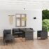 vidaXL 8 Piece Garden Lounge Set with Cushions Poly Rattan Grey