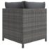 vidaXL 10 Piece Garden Lounge Set with Cushions Poly Rattan Grey - Image 5