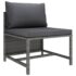 vidaXL 10 Piece Garden Lounge Set with Cushions Poly Rattan Grey - Image 6