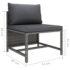 vidaXL 10 Piece Garden Lounge Set with Cushions Poly Rattan Grey - Image 11