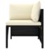 vidaXL 10 Piece Garden Lounge Set with Cushions Poly Rattan Black - Image 7