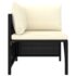 vidaXL 10 Piece Garden Lounge Set with Cushions Poly Rattan Black - Image 13