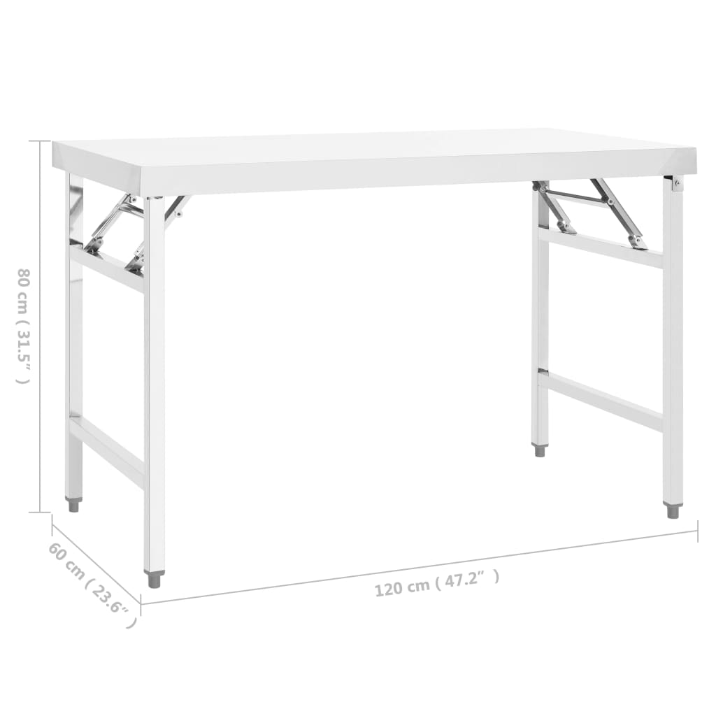 8720286288740_g_en_hd_6 vidaXL Kitchen Folding Work Table 120x60x80 cm Stainless Steel - Image 7