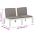 vidaXL 3 Piece Garden Lounge Set with Cushions Plastic White - Image 13